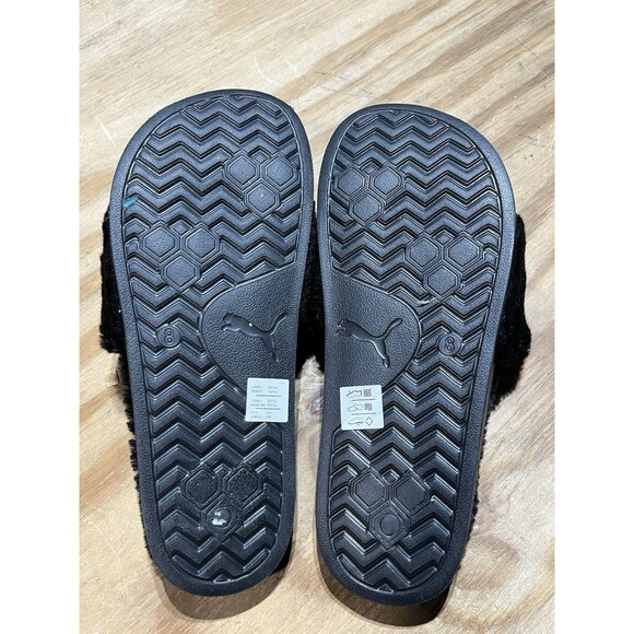 Pu ma  Leadcat 2.0 Fuzz Slide  Womens Black Casual Sandals 38731301 - Picture 6 of 7